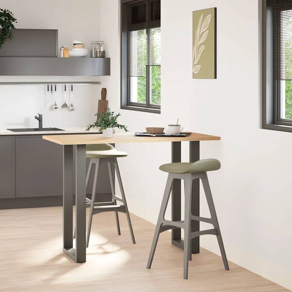 vidaXL Baarip&ouml;yd&auml;n jalat U-muotoiset 2 kpl antrasiitti 50x(100-101) cm ter&auml;s