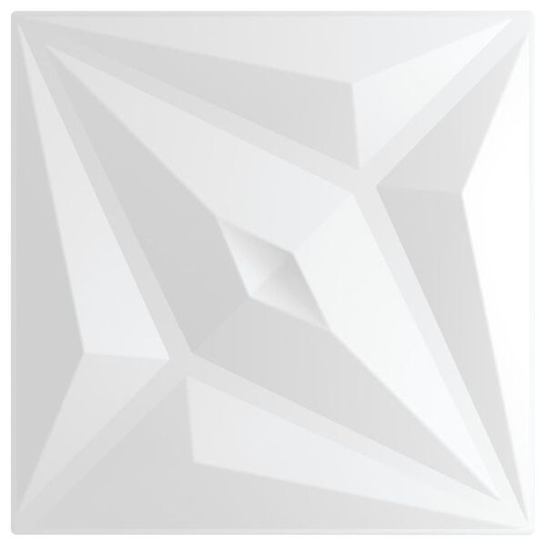 vidaXL Seinäpaneelit 12 kpl valkoinen 50x50 cm XPS 3 m² tähti