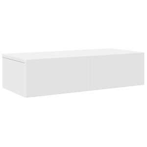 vidaXL Sein&auml;hylly laatikoilla valkoinen 60x26,5x15 cm tekninen puu