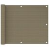 vidaXL Parvekkeen suoja harmaanruskea 75x300 cm HDPE