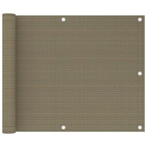 vidaXL Parvekkeen suoja harmaanruskea 75x300 cm HDPE