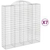 vidaXL Kaarevat kivikorit 7 kpl 200x50x200/220 cm galvanoitu rauta