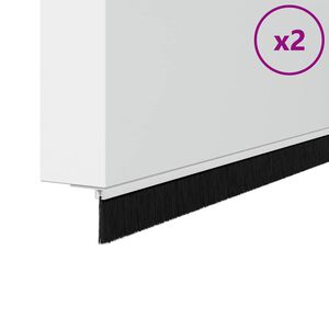 vidaXL Itsekiinnittyv&auml;t oven harjatiivisteet 2 pcs Valkoinen 100 cm