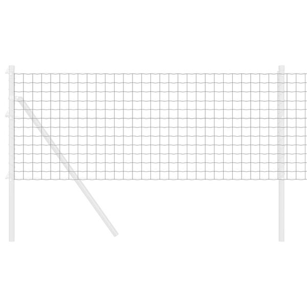 vidaXL Euroaita Harmaa 0.6 x 50 m PVC-pintainen rauta