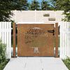 vidaXL Puutarhaportti 100x100 cm Corten-ter&auml;s, puukuvio