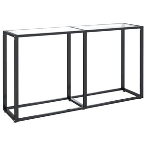 vidaXL Konsolip&ouml;yt&auml; l&auml;pin&auml;kyv&auml; 140x35x75,5 cm karkaistu lasi