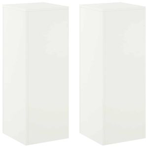 vidaXL Kasviteline 2 pcs valkoinen 30 x 30 x 80 cm Ter&auml;s