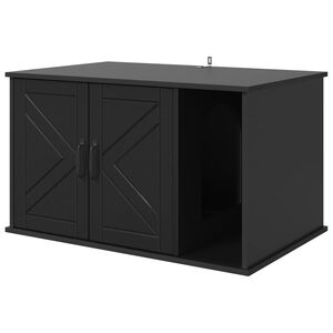 vidaXL Kissatalo Musta 85 x 55 x 50,5 cm Tekninen puu