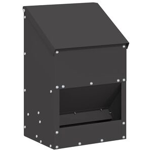 vidaXL Kanan ruokinta-allas Musta 21 x 16 x 33 cm 3 kg