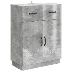 vidaXL Sivup&ouml;yt&auml; Betoninharmaa 66 x 34,5 x 87 cm Tekninen puu