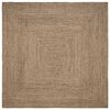 vidaXL Alue Matto Luonnollinen ja musta 300 x 300 cm Juutti