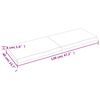 vidaXL Pöytälevy vaaleanruskea 120x40x(2-4) cm käsitelty täystammi