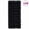 vidaXL Vieraiden pyyhe SOLUND 50 kpl Musta 50 x 100 cm 550 gsm