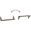 vidaXL Seinähyllyt 2 pcs Vanha Puu 60 x 15 x 15,5 cm Tekninen puu