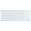 vidaXL Keitti&ouml;n suojapaneeli Valkoinen 110 x 40 cm karkaistu lasi