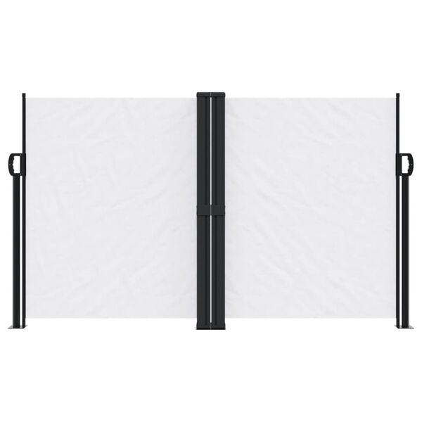 vidaXL Sisäänvedettävä sivumarkiisi 140x600 cm valkoinen