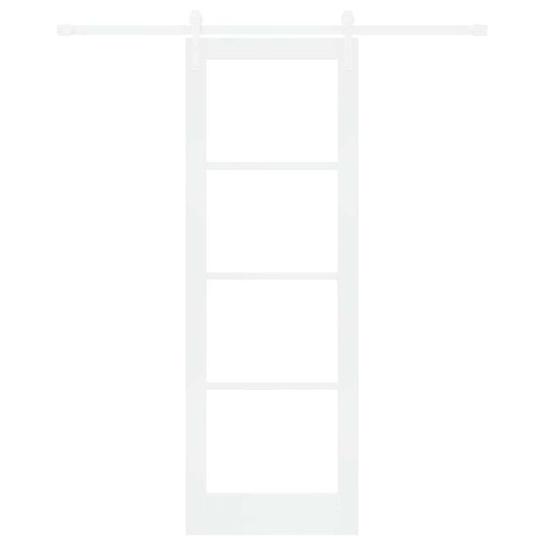 vidaXL Liukuovi ORKDAL Valkoinen 73,5 x 211 cm T&auml;ysi m&auml;nty ja lasi