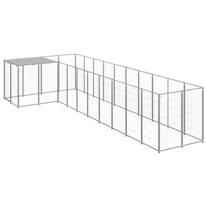 vidaXL Koiranh&auml;kki hopea 7,26 m&sup2; ter&auml;s