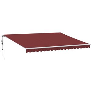 vidaXL Automaattimarkiisi LED viininpunainen 450x350 cm