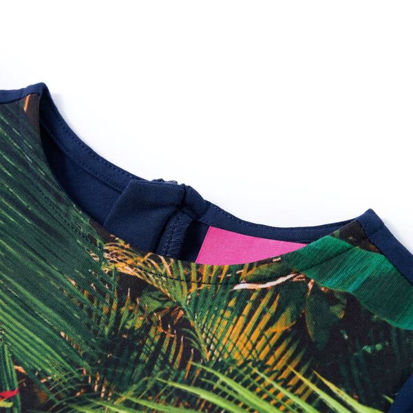 Lasten pitkähihainen mekko laivastonsininen 92