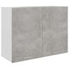 vidaXL Sein&auml;kaappi betoninharmaa 80x31x60 cm tekninen puu