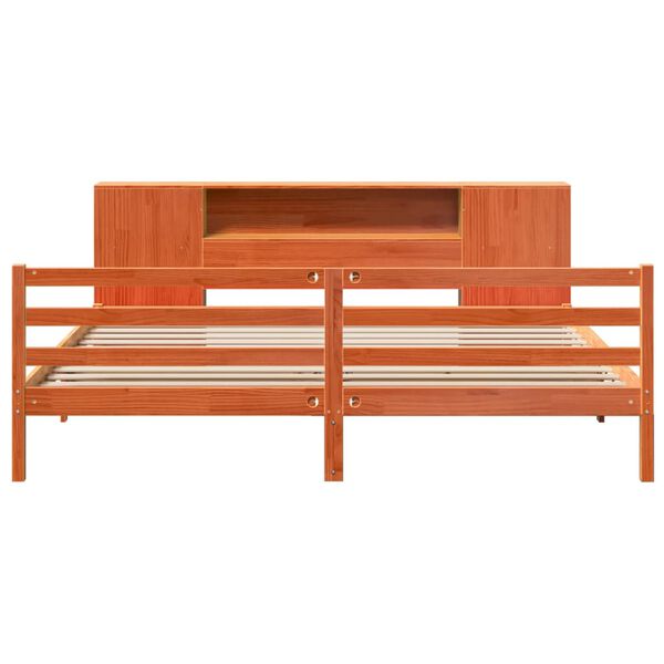 vidaXL S&auml;nky kirjahyllyll&auml; ei patjaa vahanrusk. 180x200 cm t&auml;ysi m&auml;nty