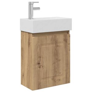 vidaXL Kylpyhuoneen kaappi hanalla Artisaanitammi 45,5 x 22,5 x 84 cm