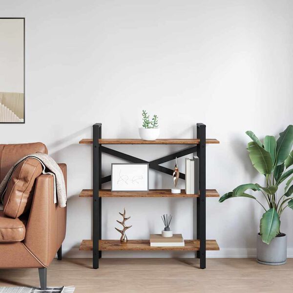 vidaXL Kirjahylly Vanha Puu 100 x 33,5 x 102 cm Tekninen puu