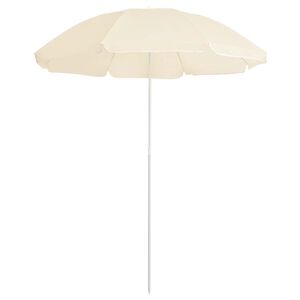vidaXL Puutarha-aurinkovarjo ter&auml;stolpalla hiekka 180 cm