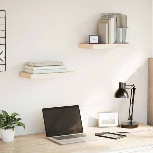 vidaXL Kelluvat hyllyt 2 kpl 40x23,5x4 cm tekninen puu