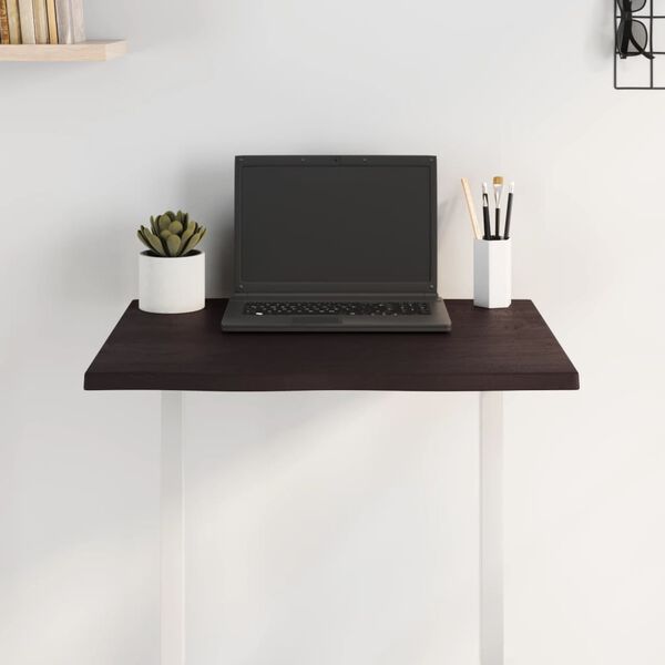 vidaXL Pöytälevy t.ruskea 60x40x2 cm käsitelty täystammi elävä reuna