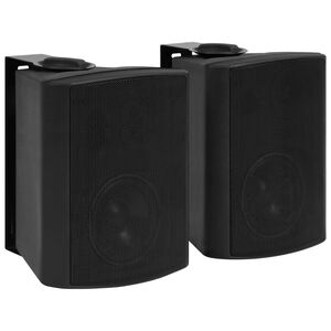 vidaXL Sein&auml;kiinnitteiset stereokaiuttimet 2 kpl musta sis&auml;/ulko 100 W