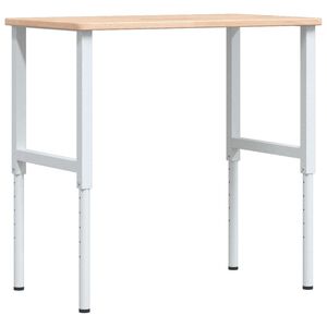 vidaXL Ty&ouml;penkki 100x60x(71,5-98) cm t&auml;ysi tammi suorakaide