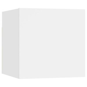 vidaXL Y&ouml;p&ouml;yt&auml; valkoinen 30,5x30x30 cm tekninen puu