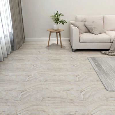 vidaXL Itsekiinnittyvät lattialankut 20 kpl PVC 1,86 m² beige