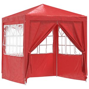 vidaXL Juhlateltta Punainen 200 x 200 x 240 cm PE ja ter&auml;s