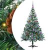 vidaXL Tekojoulukuusi 150 LED-valoilla Vihre&auml; 150 cm PVC ja ter&auml;s