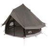 vidaXL Tipi-teltta Ruskea Harmaa 250 x 250 cm Polyesteri ja ter&auml;s