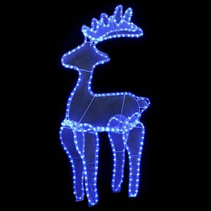 vidaXL Poro joulukoriste verkolla 306 LED-valoa 60x24x89 cm