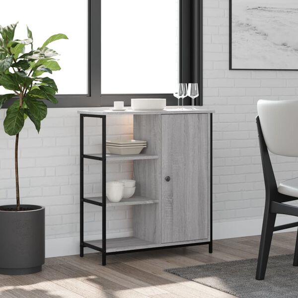 vidaXL Senkki harmaa Sonoma 70x30x80 cm tekninen puu