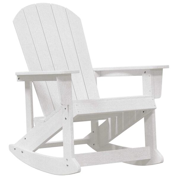 vidaXL Adirondack rocking-tuolit 2 pcs Valkoinen HDPE