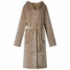 vidaXL Kylpytakki hupparilla Camel XXXL Flanelli