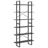 vidaXL Korkea kaappi harmaa 100x30x210 cm t&auml;ysi m&auml;nty