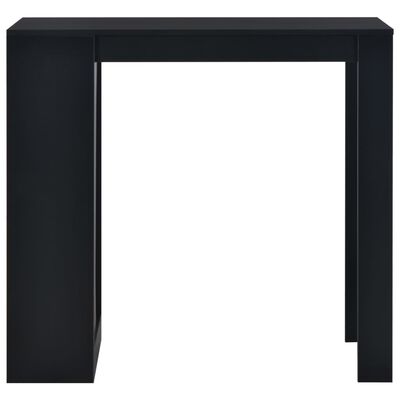 vidaXL Baaripöytä hyllyllä musta 110x50x103 cm