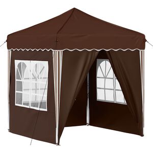 vidaXL Pop-up Juhlateltta 195 x 195 x 245 cm Ruskea Oxford-kangas