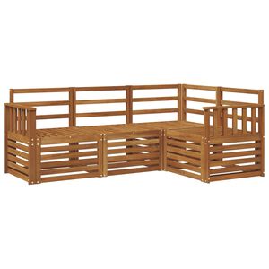 vidaXL Sohvasarjat 4 pcs Luonnollinen Tihe&auml; akasiapuu