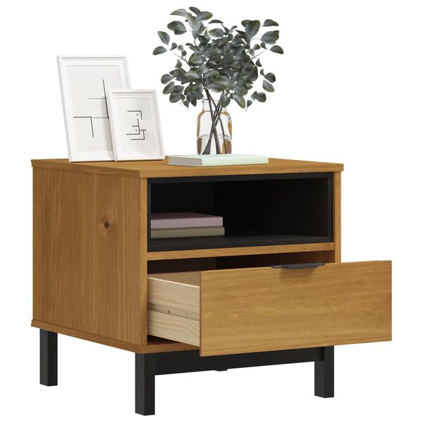 vidaXL Sivupöytä FLAM 50x50x50 cm täysi mänty