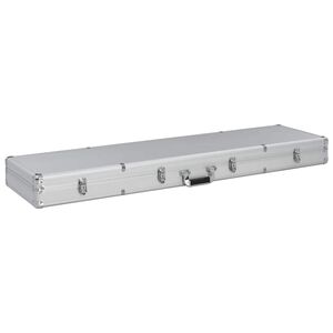 vidaXL Asekotelo hopea 134x35x12 cm alumiini