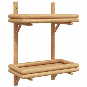 vidaXL Sein&auml;hylly Sein&auml;kiinnitett&auml;v&auml; Ruskea 39 x 26 x 60 cm Bambu
