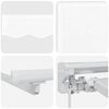 vidaXL Manuaalinen markiisin runko LED-valoilla Valkoinen 4 x 2 m